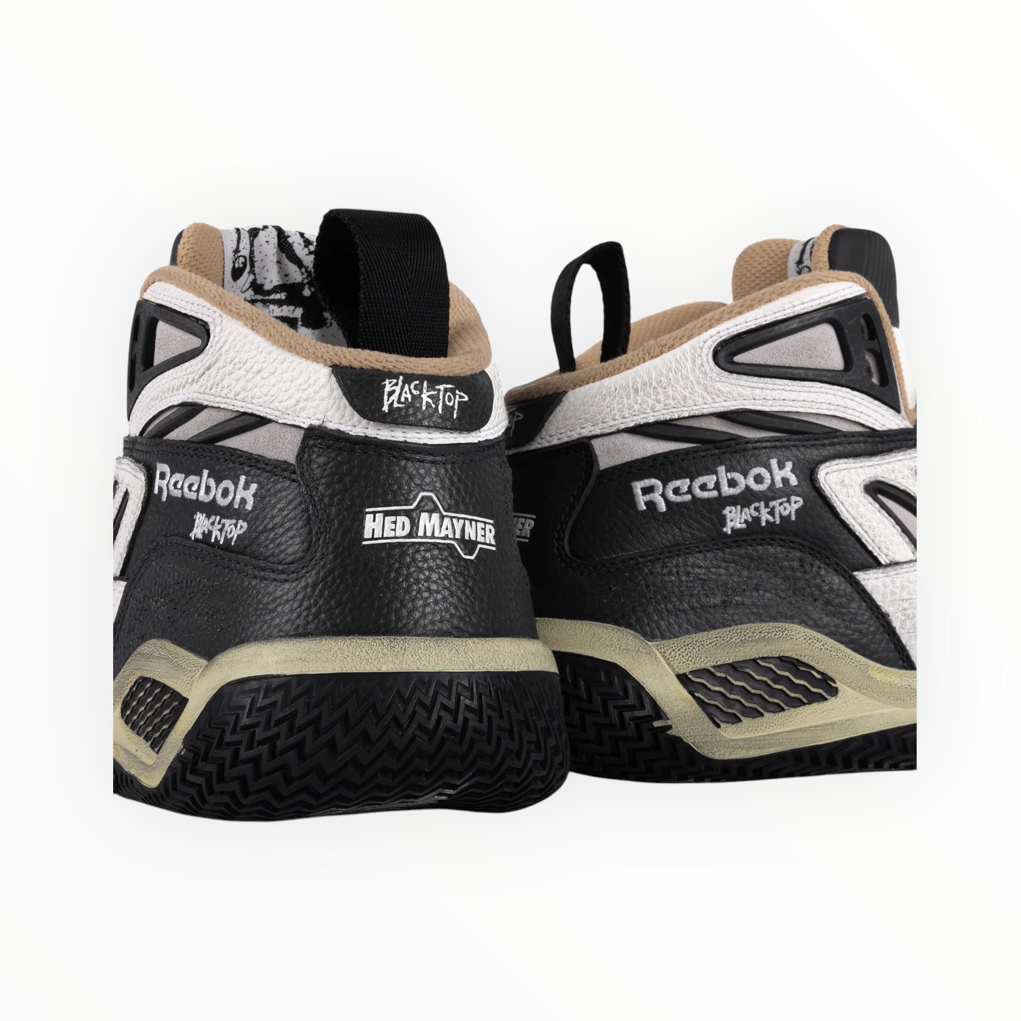 Hed Mayner x Reebok Blacktop Vintage Sneakers Black/White