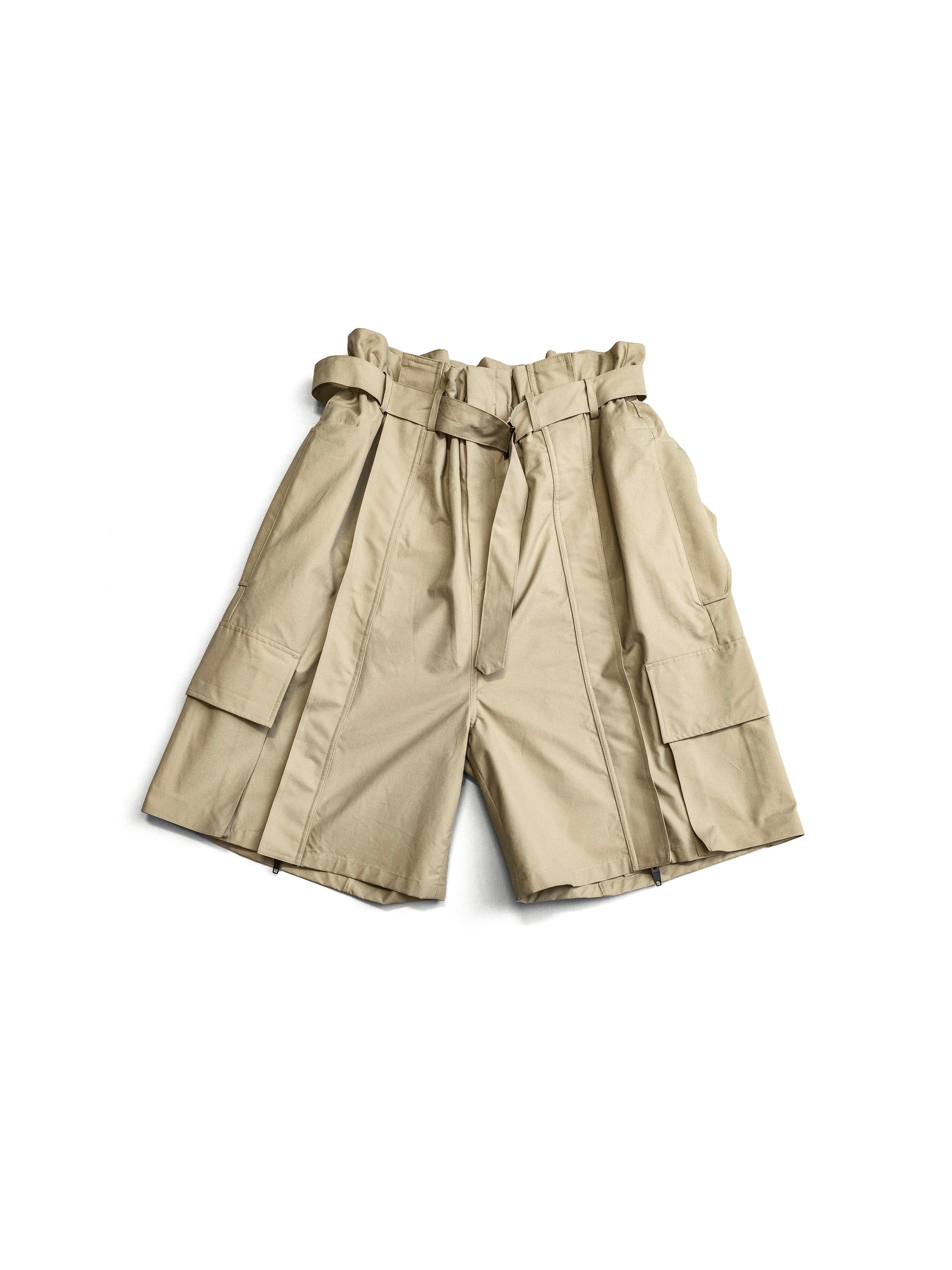 Hed Mayner Cargo Shorts Beige Khaki