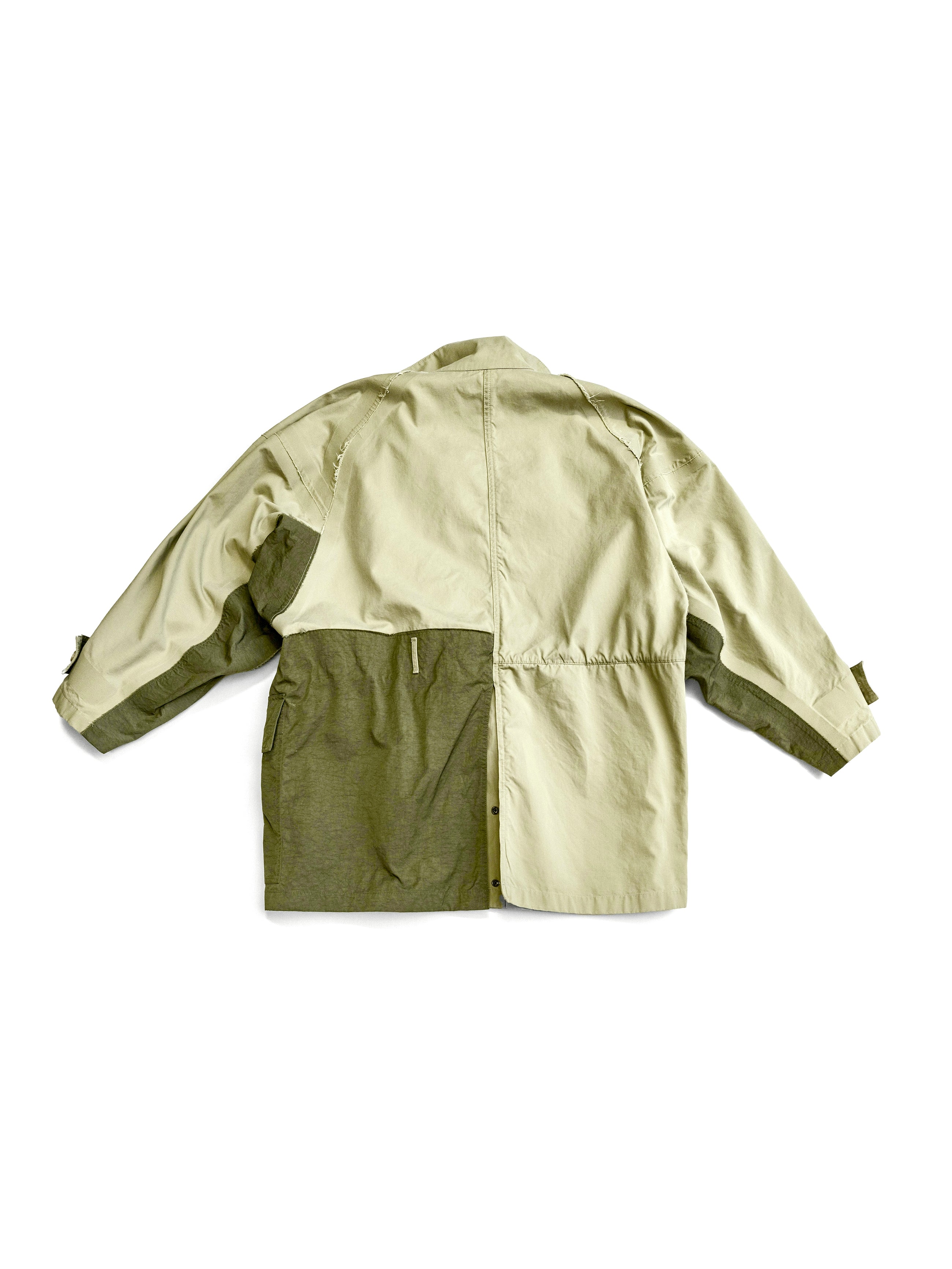 Hed Mayner Panelled Coat Green