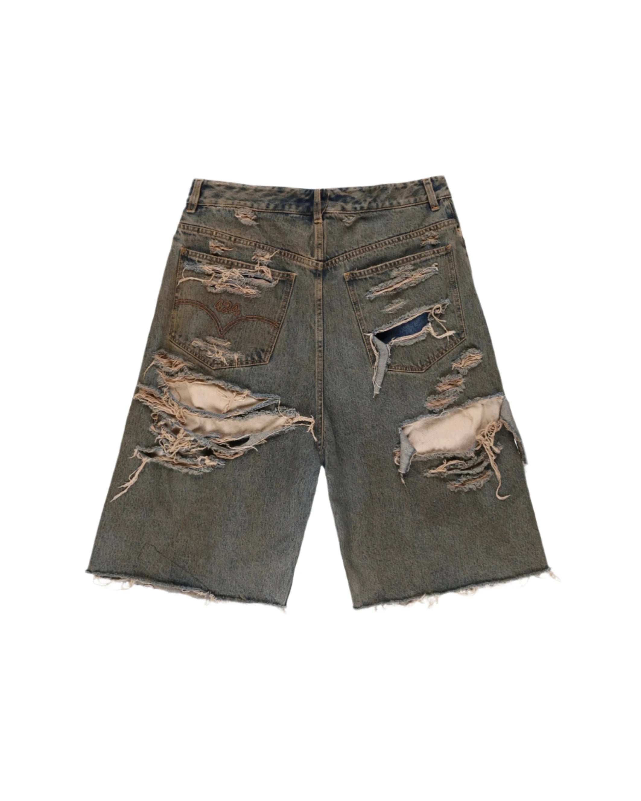 424 Big Daddy Denim Shorts Blue