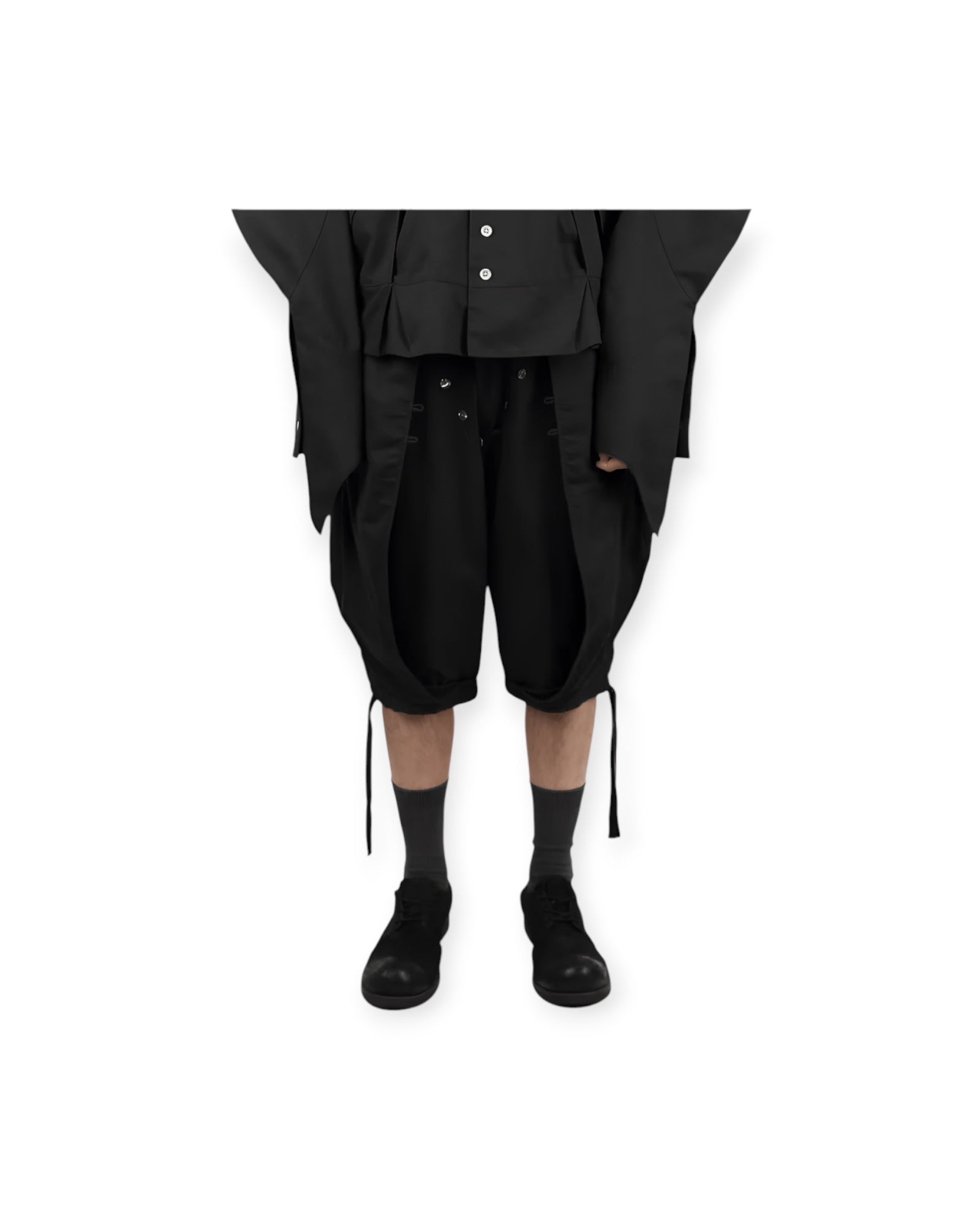 ænrmòus Hobia Shorts Black - Designer Cotton Shorts | VAVA STORE