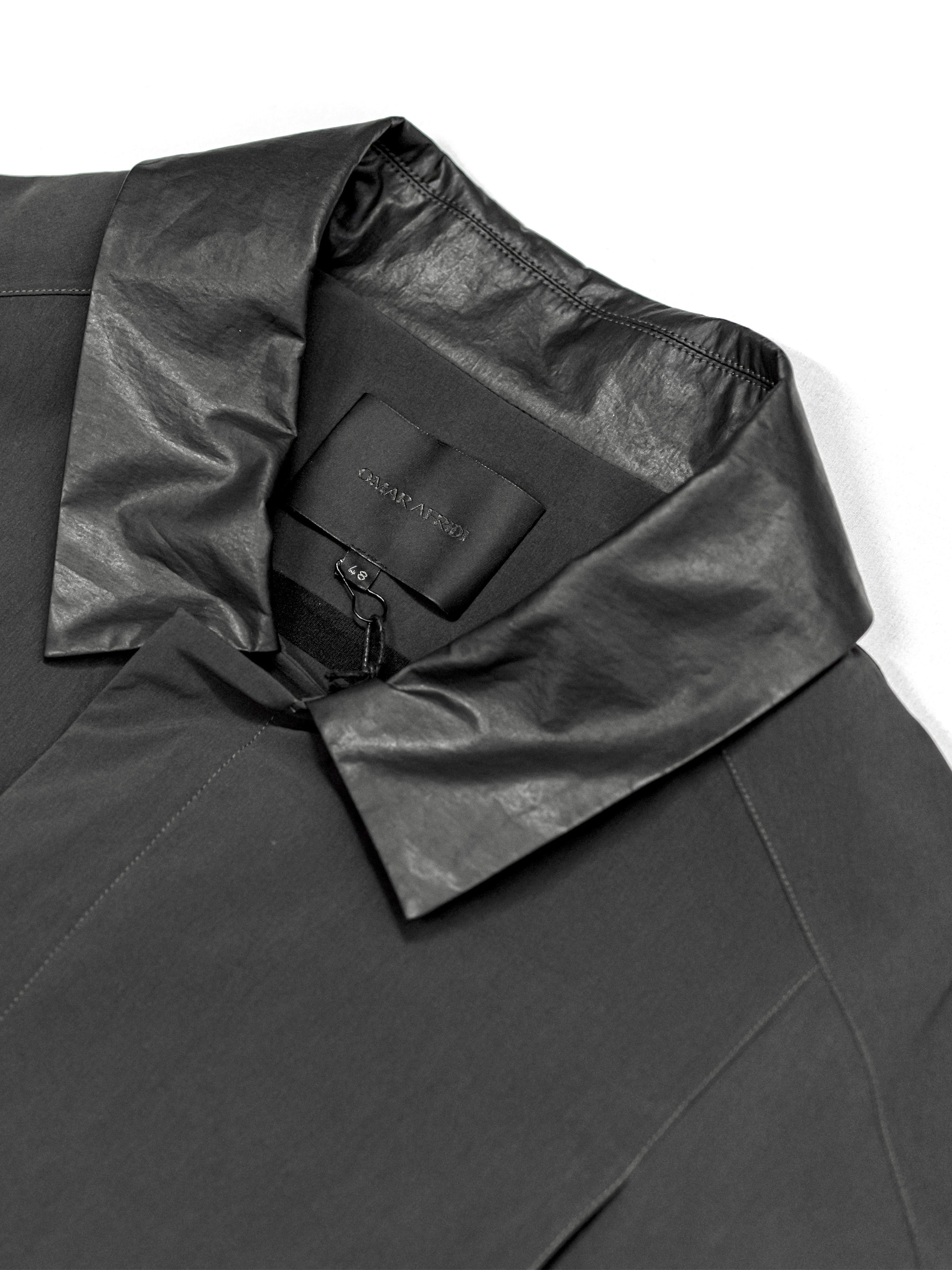 Omar Afridi Gstaad Coat Charcoal