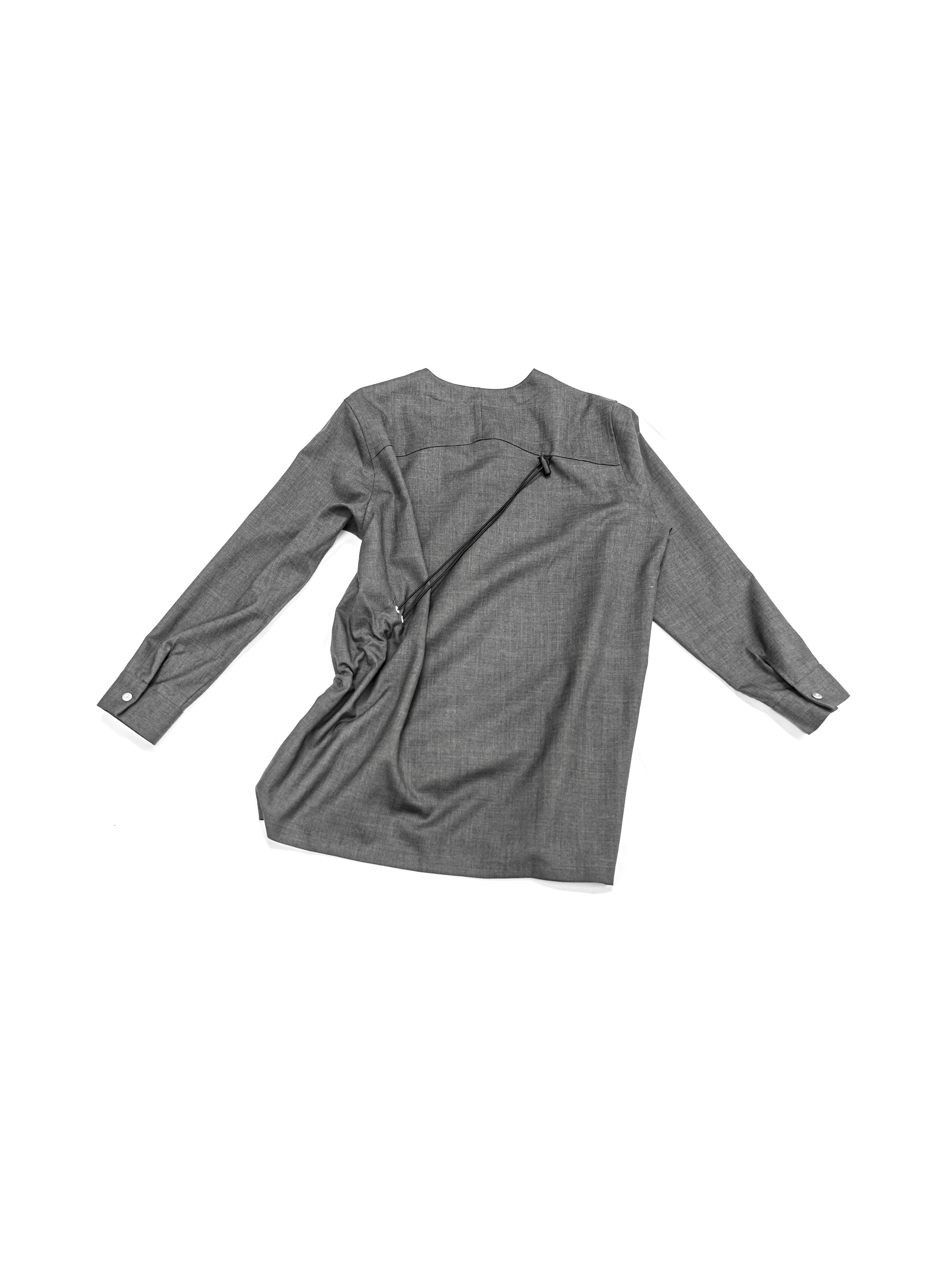 Omar Afridi Cinched Shirt Grey