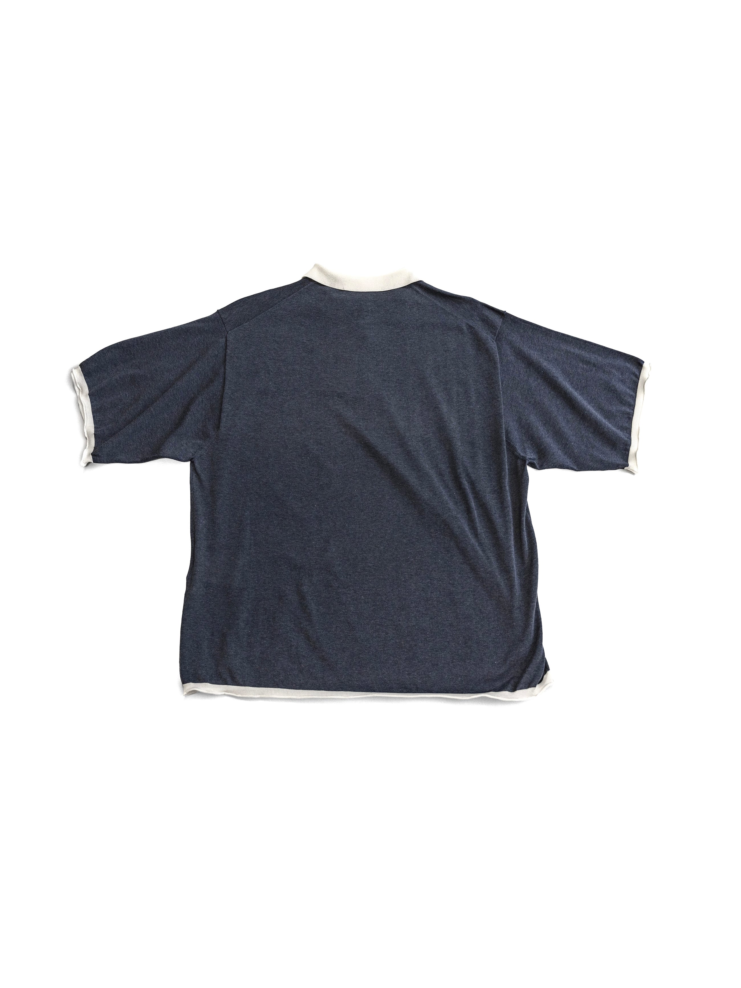 Hed Mayner Embroidered Polo Sweater Navy