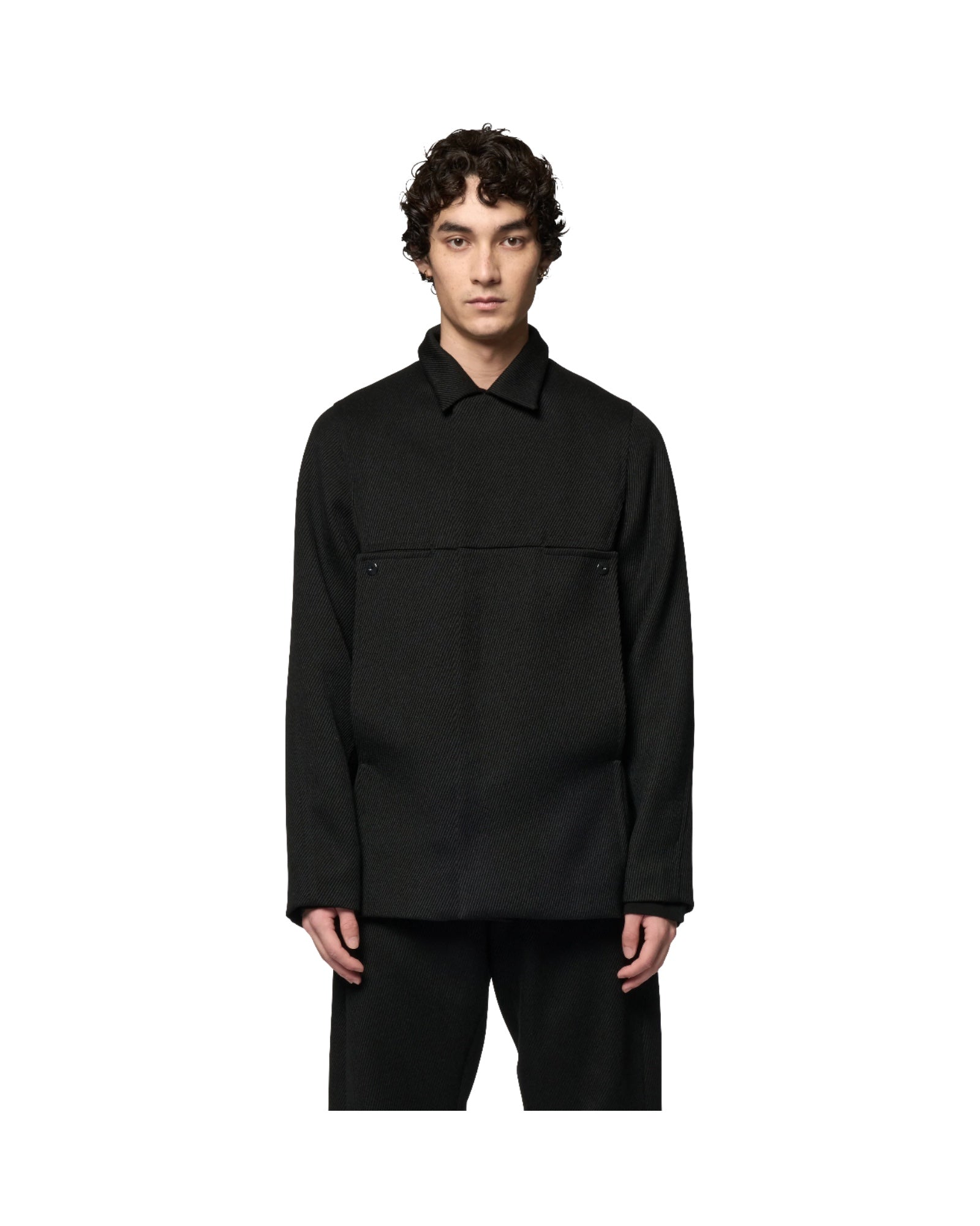 Omar Afridi Nova Over Coat Black - Luxury Wool Overcoat | VAVA STORE