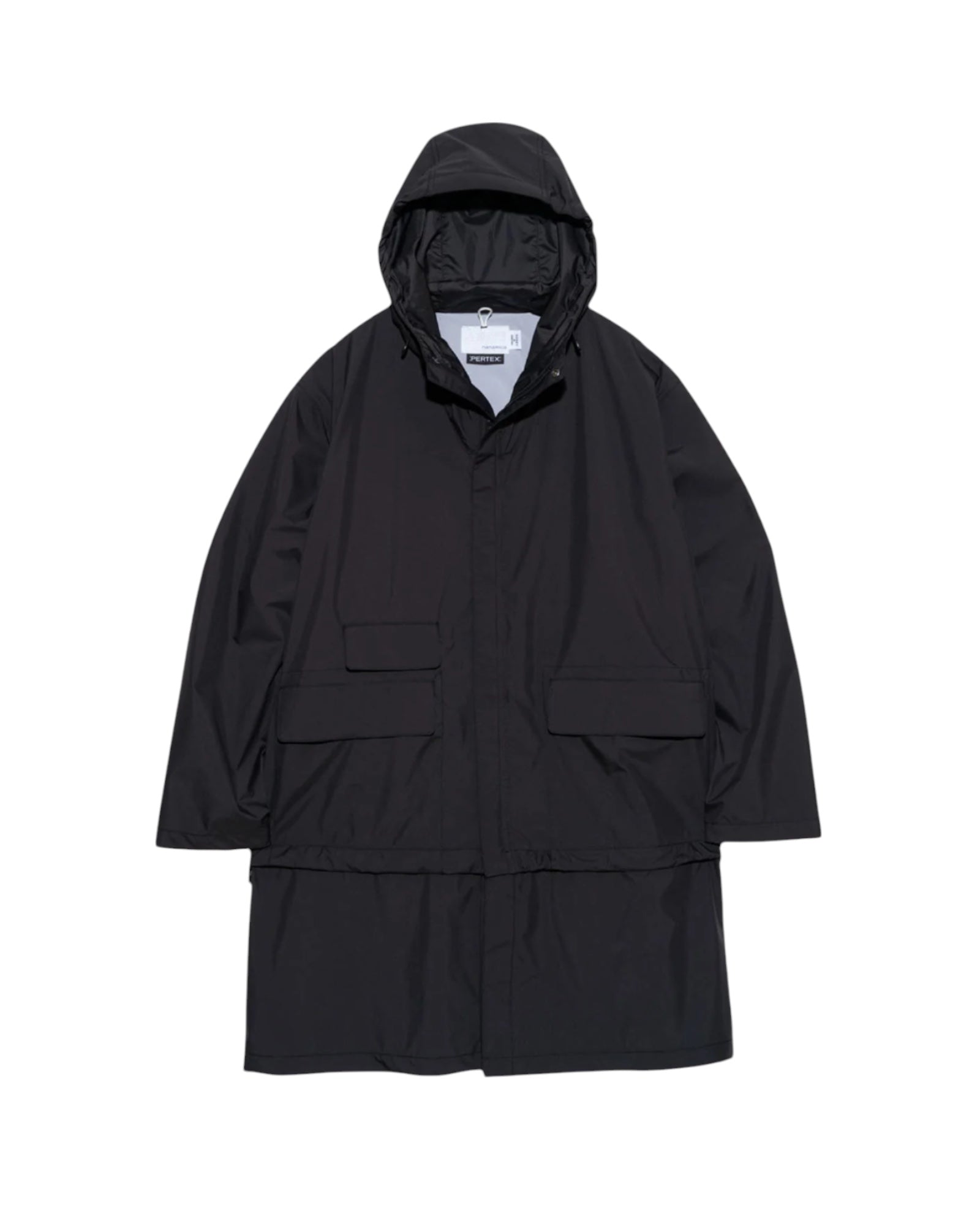 nanamica 3L PERTEX SHIELD 防水コート Nanamica 3L PERTEX SHIELD 2Way Travel Coat Black | VAVA STORE