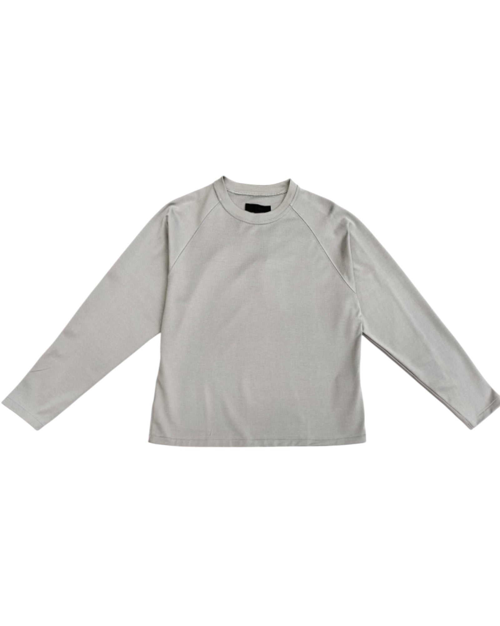 Omar Afridi Long Sleeve Cotton T Concrete - Designer Tee | VAVA
