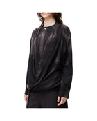 Jiyong Kim Sun-Bleached Drape Shirt Black