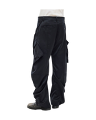 Jiyong Kim Curved Multi Pocket Trousers Black