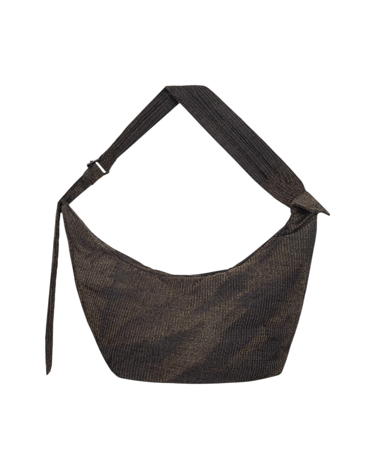 Jiyong Kim Sun-Bleached Draped Shoulder Bag Black