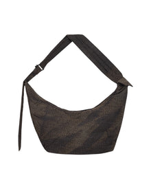 Jiyong Kim Sun-Bleached Draped Shoulder Bag Black