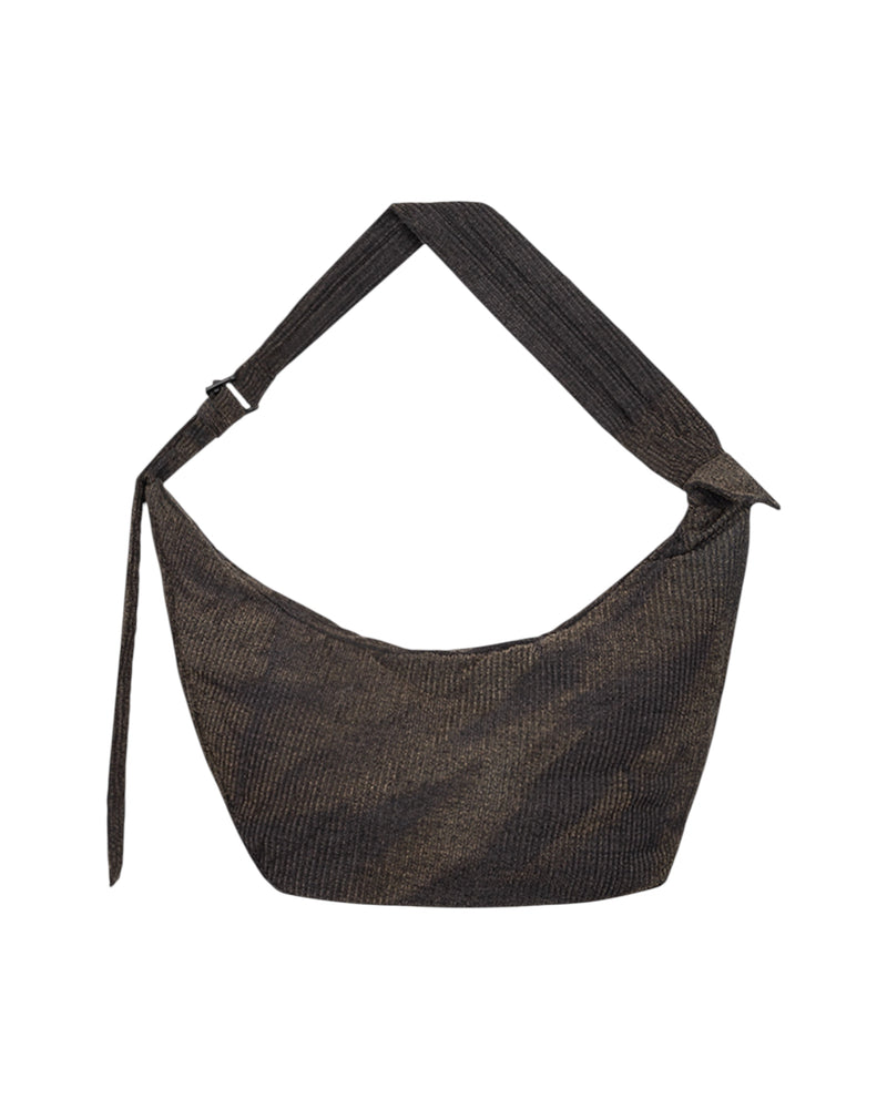 Jiyong Kim Sun-Bleached Draped Shoulder Bag Black