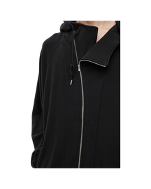 Jiyong Kim Asymmetric Zip-Up Hoodie Black