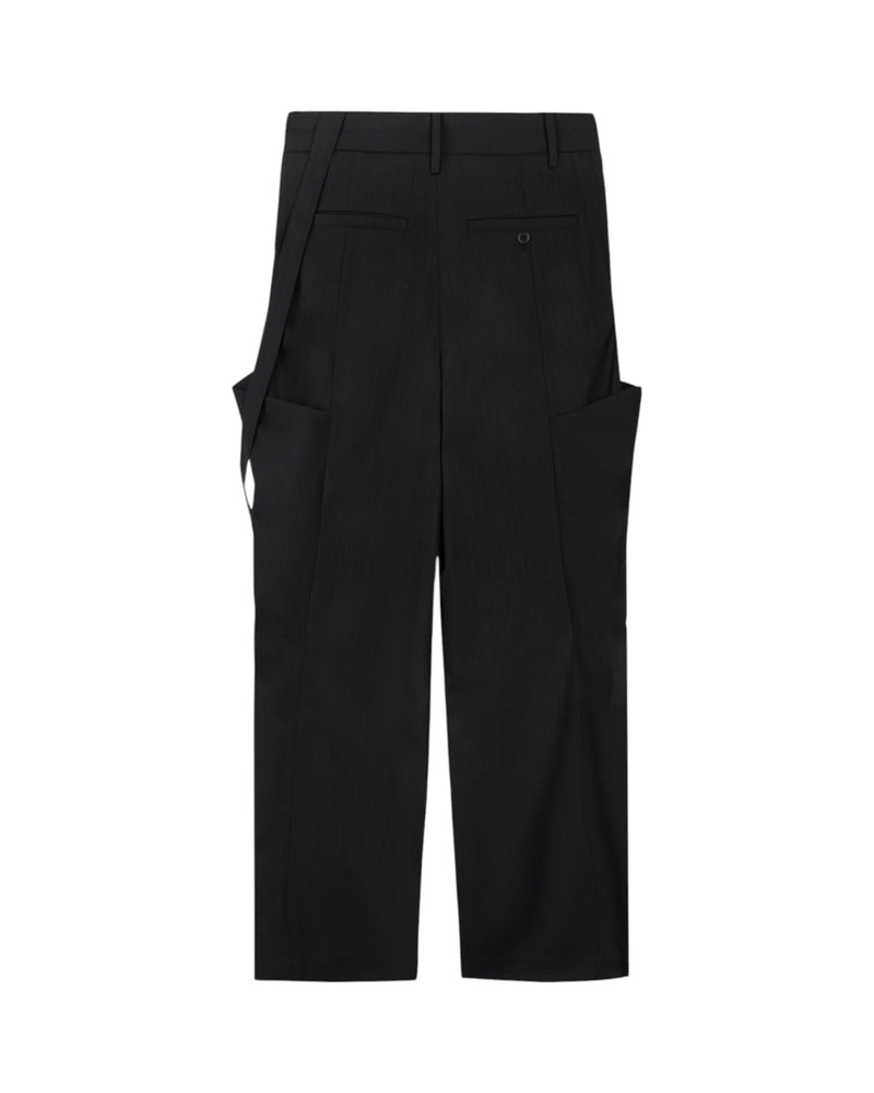 Jiyong Kim Layered Panel Trousers Black