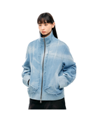 Jiyong Kim Sun-Bleached Raw Edged Jacket Light Blue