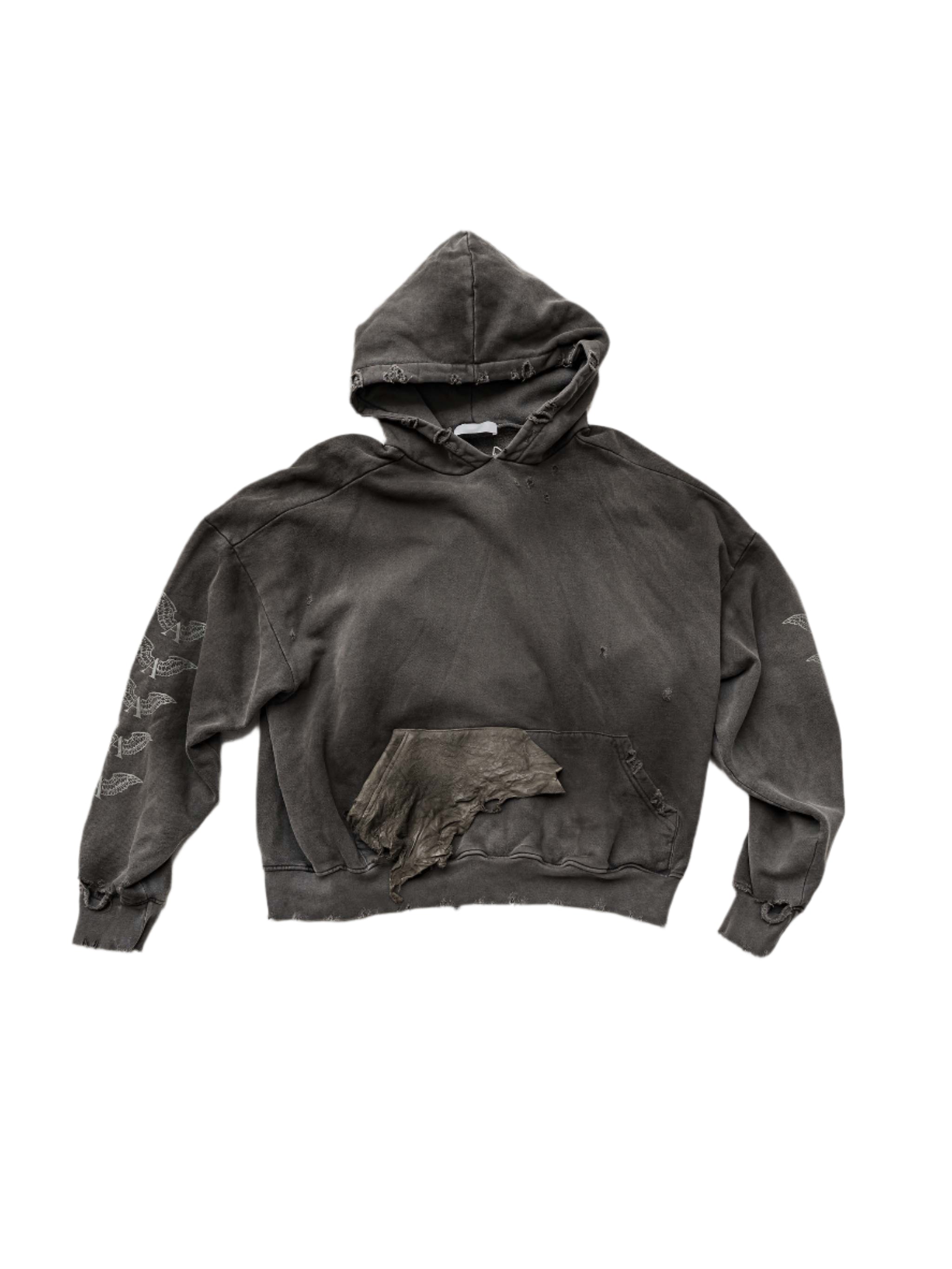 Alexander Digenova Scrap Logo Hoodie Grey - Designer Hoodie | VAVA