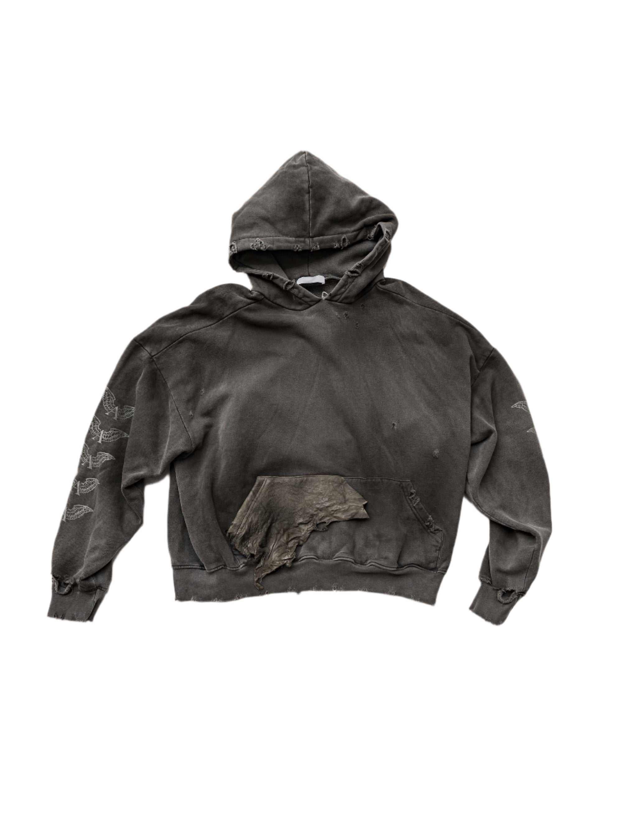 Alexander Digenova Scrap Logo Hoodie Grey