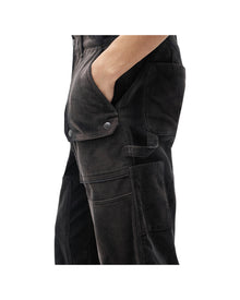 Jiyong Kim Sun-Bleached Double-Knee Trousers Black