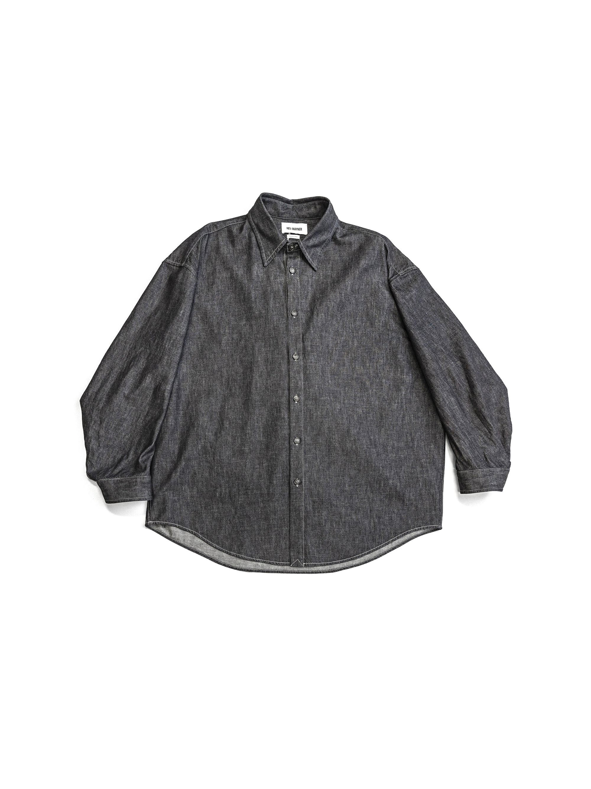 Hed Mayner Button Down Shirt Bright Blue