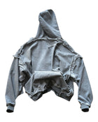 Alexander Digenova Cut Out Hoodie Grey