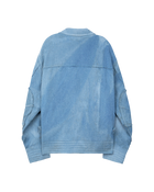 Jiyong Kim Sun-Bleached Raw Edged Jacket Light Blue
