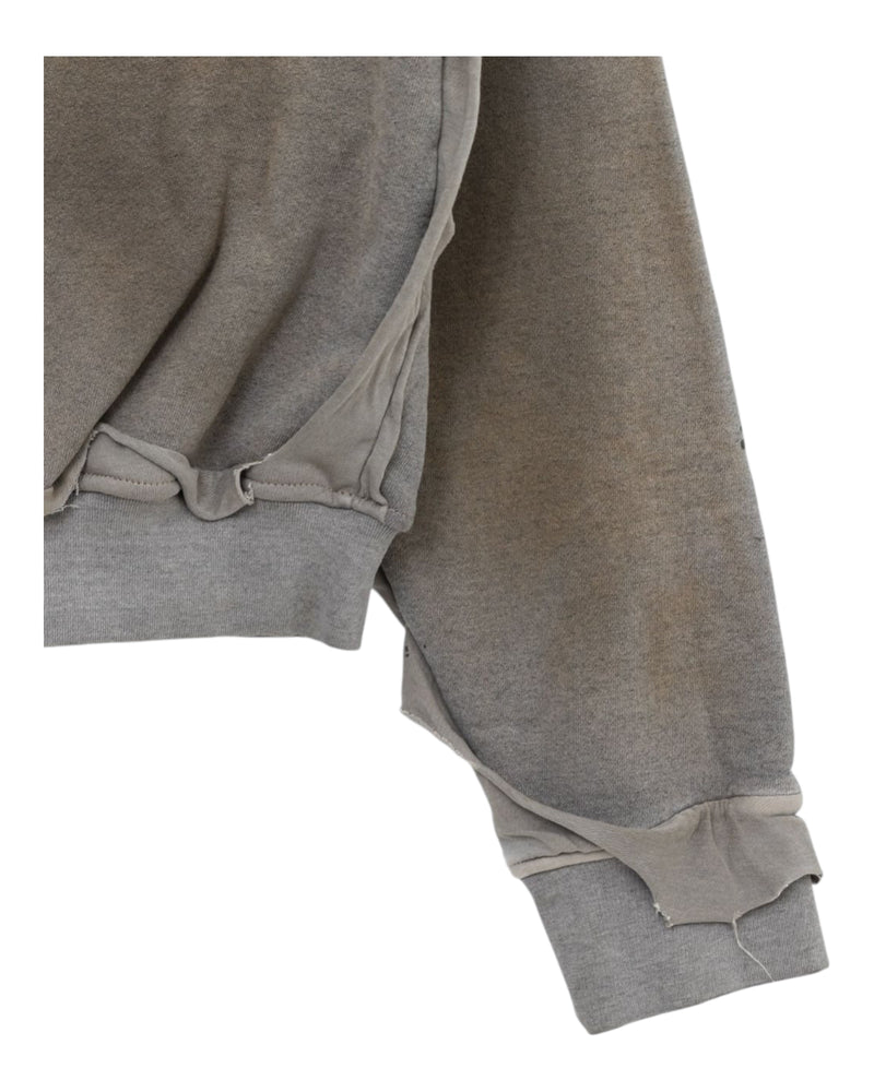 Alexander Digenova Cut Out Hoodie Grey