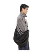 Jiyong Kim Sun-Bleached Draped Shoulder Bag Black