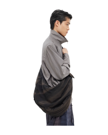 Jiyong Kim Sun-Bleached Draped Shoulder Bag Black