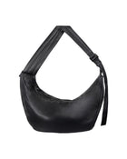 Jiyong Kim Draped Leather Shoulder Bag Black