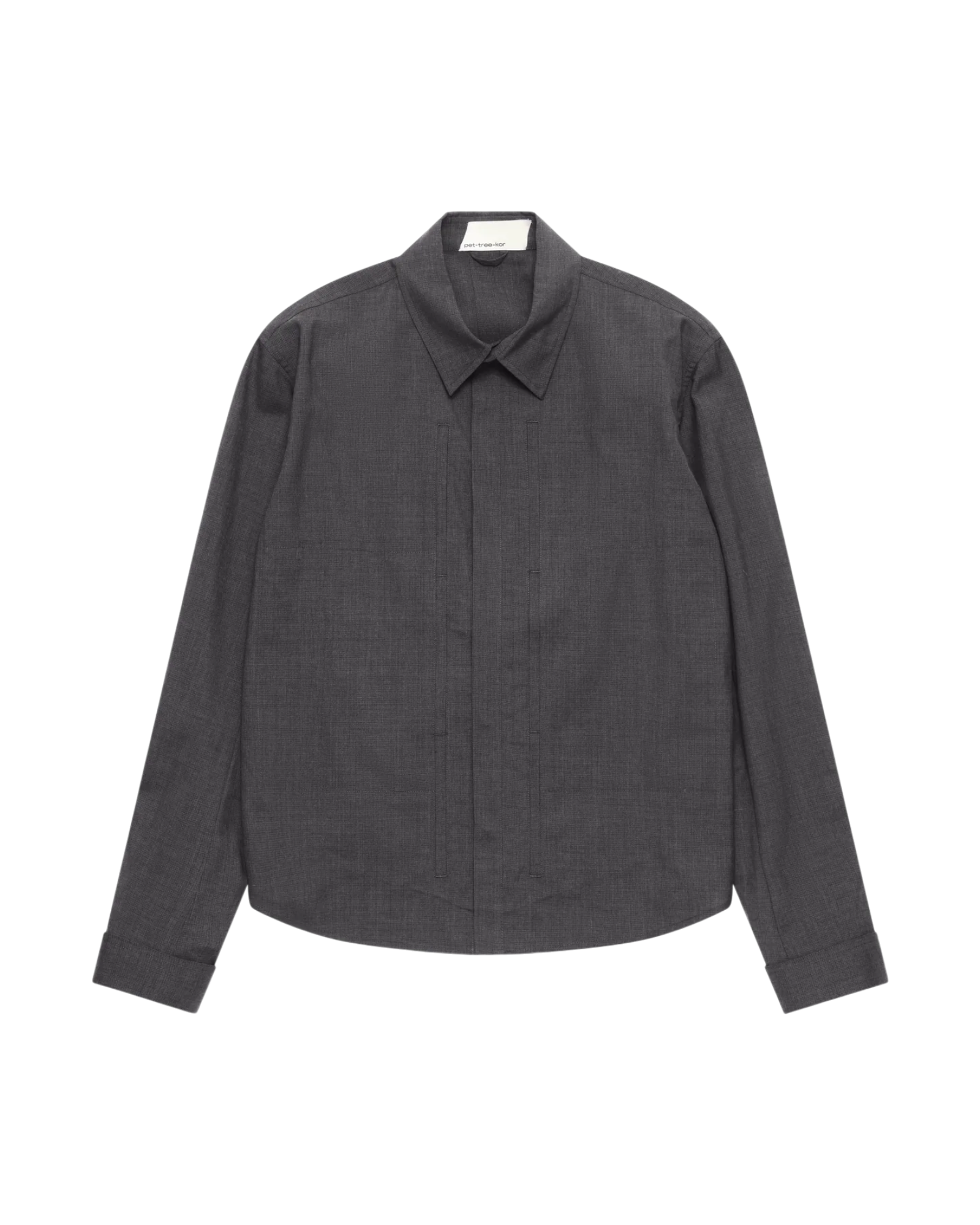 pet-tree-kor Cracklight Shirt Dark Gray Check