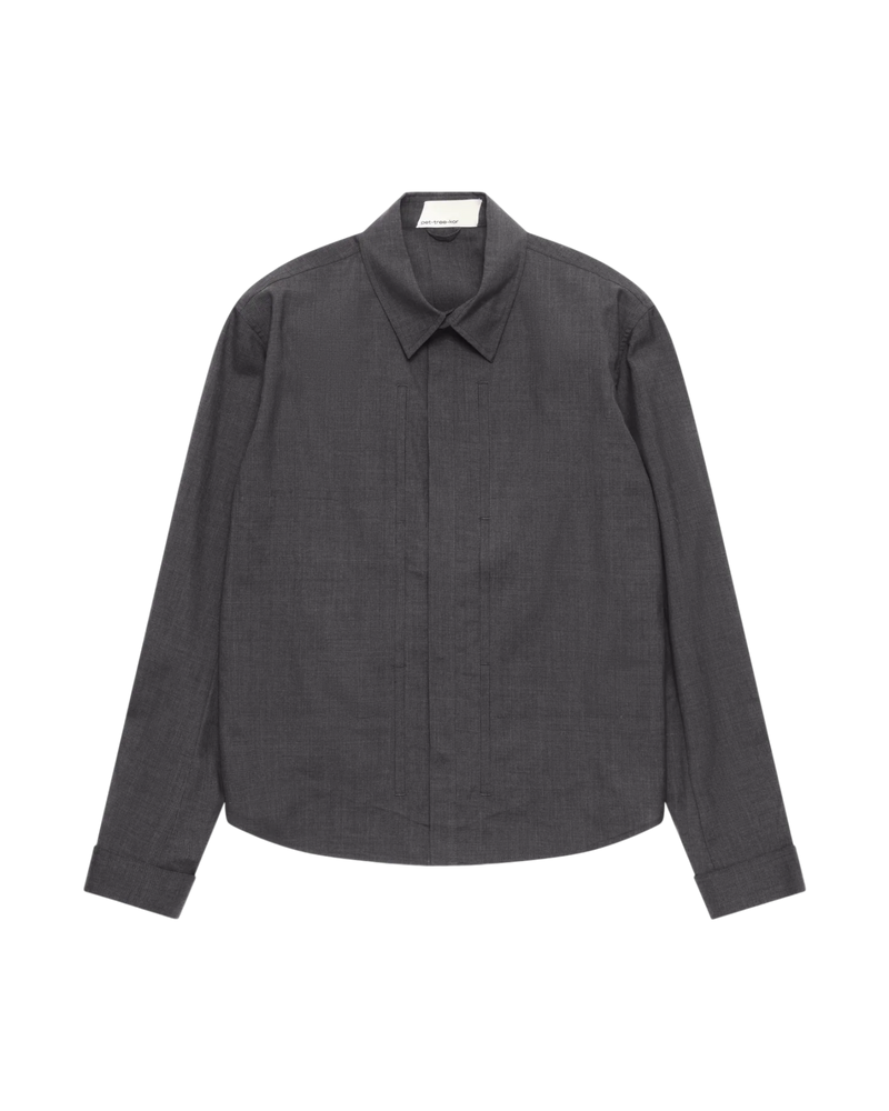 pet-tree-kor Cracklight Shirt Dark Gray Check