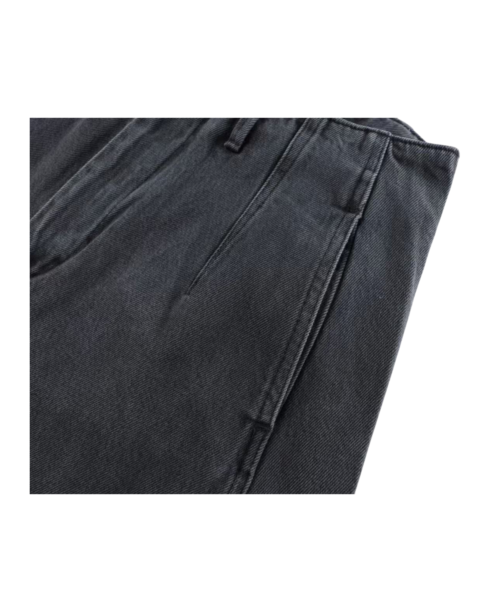 DRIFTA "Crescent Cut" Vintage Washed Curved Jeans Black
