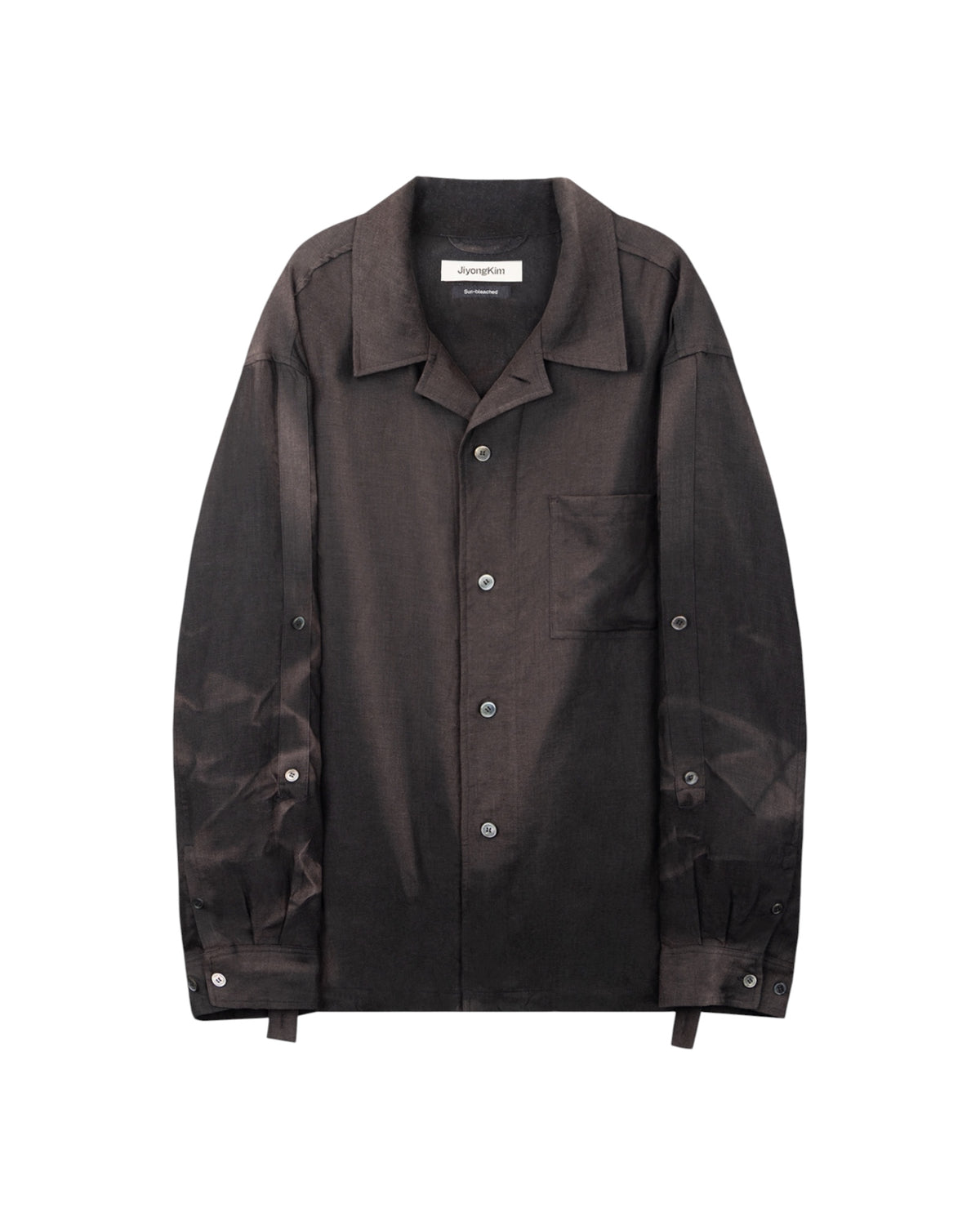 Jiyong Kim Sun-Bleached Strap Shirt Black