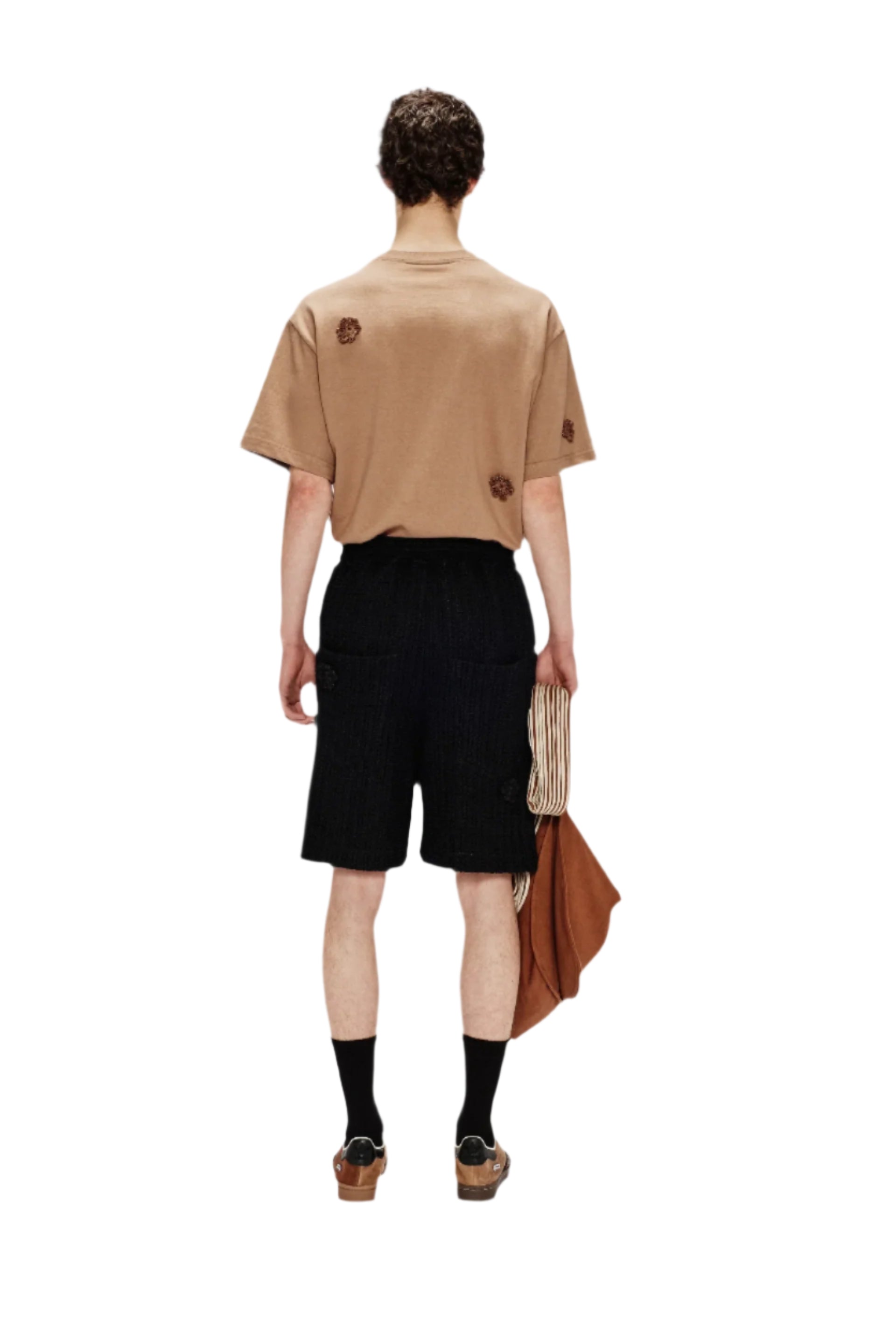 Song for the Mute Daisy Raw Lined Elasticated Shorts Black