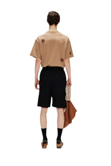 Song for the Mute Daisy Raw Lined Elasticated Shorts Black