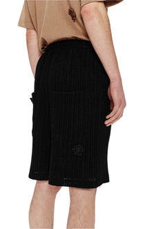 Song for the Mute Daisy Raw Lined Elasticated Shorts Black