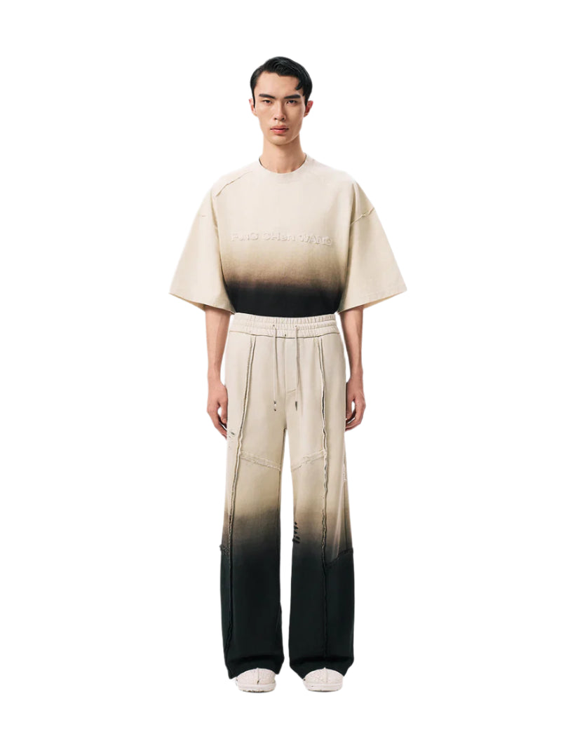 FengChenWang Gradient Washed Deconstruction Sweatpants