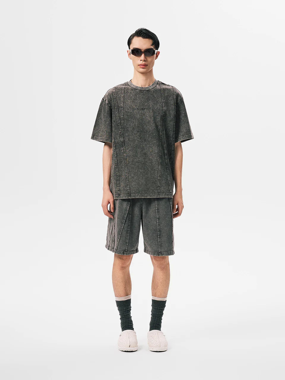 FengChenWang Tie-Dyed Panelled T-Shirt