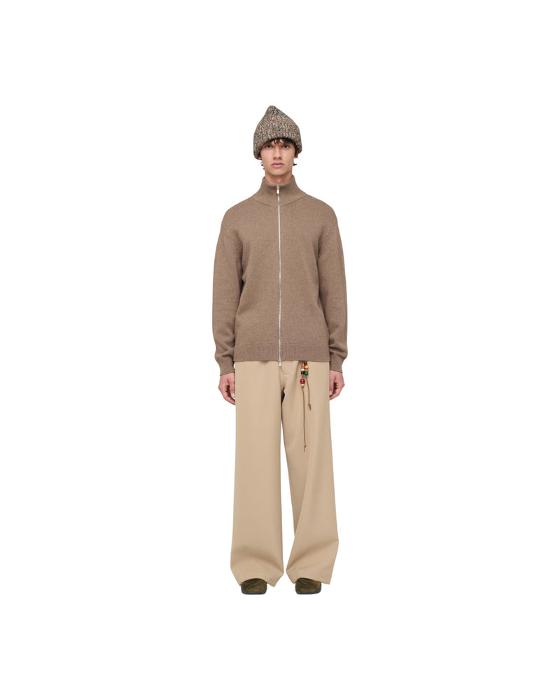 Song for the mute Zip Up Funnel Cardigan Khaki