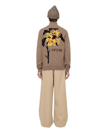 Song for the mute Zip Up Funnel Cardigan Khaki
