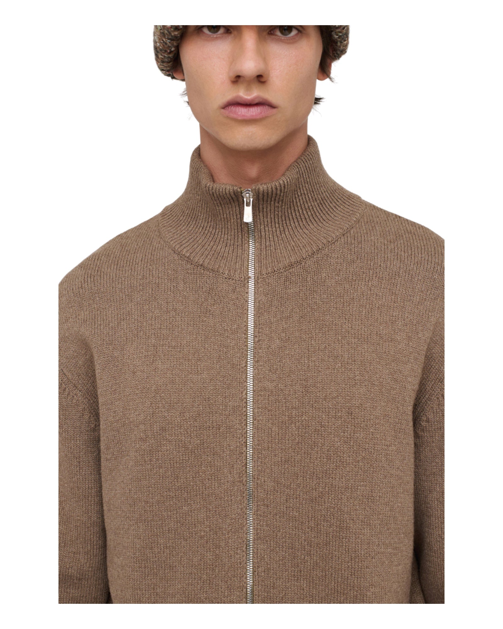 Song for the mute Zip Up Funnel Cardigan Khaki