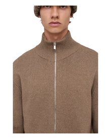 Song for the mute Zip Up Funnel Cardigan Khaki