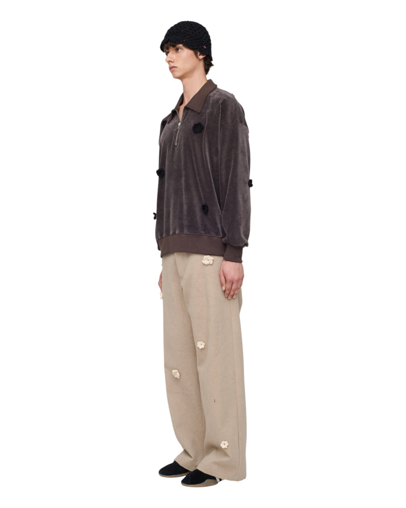 Song for the mute Daisy Quarter Zip Jumper Charcoal