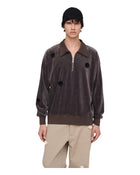 Song for the mute Daisy Quarter Zip Jumper Charcoal