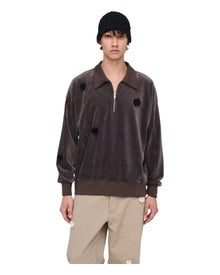 Song for the mute Daisy Quarter Zip Jumper Charcoal