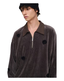 Song for the mute Daisy Quarter Zip Jumper Charcoal
