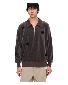 Song for the mute Daisy Quarter Zip Jumper Charcoal