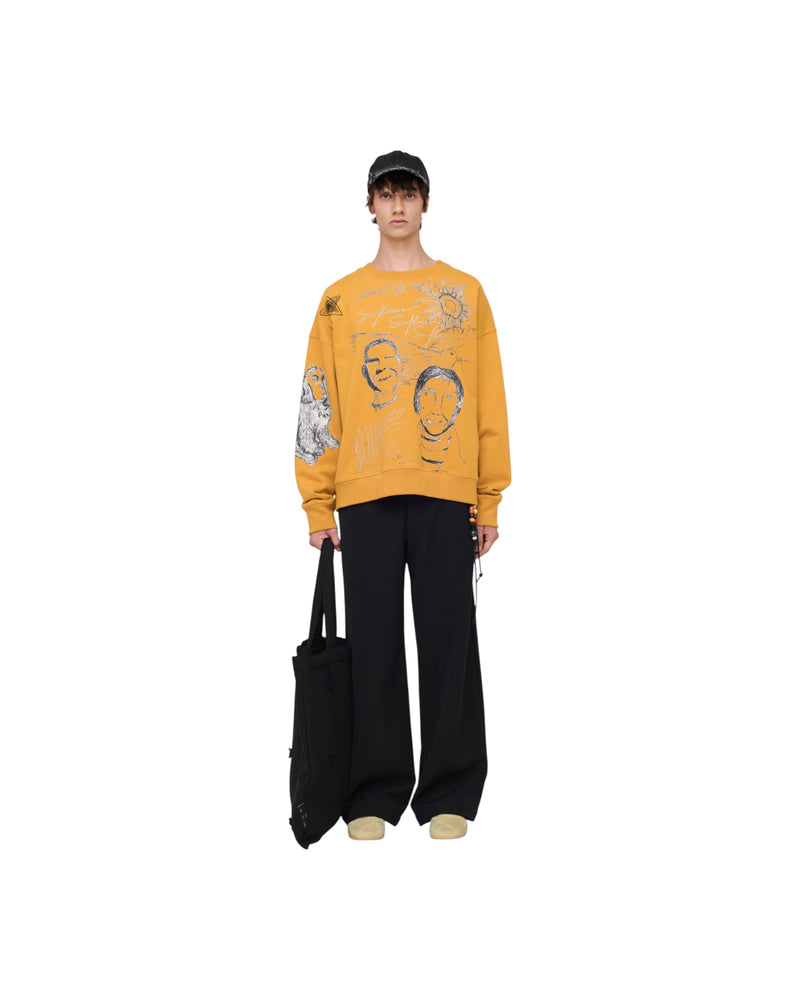 Song for the mute Sketchbook Relaxed Pullover Yellow