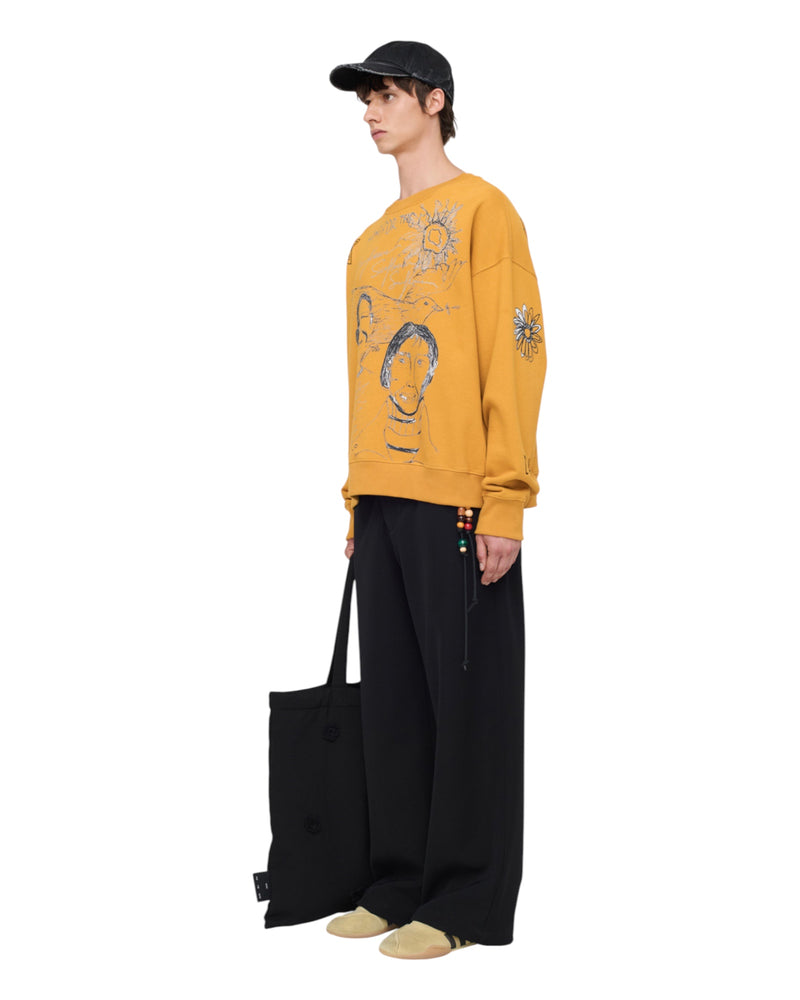 Song for the mute Sketchbook Relaxed Pullover Yellow