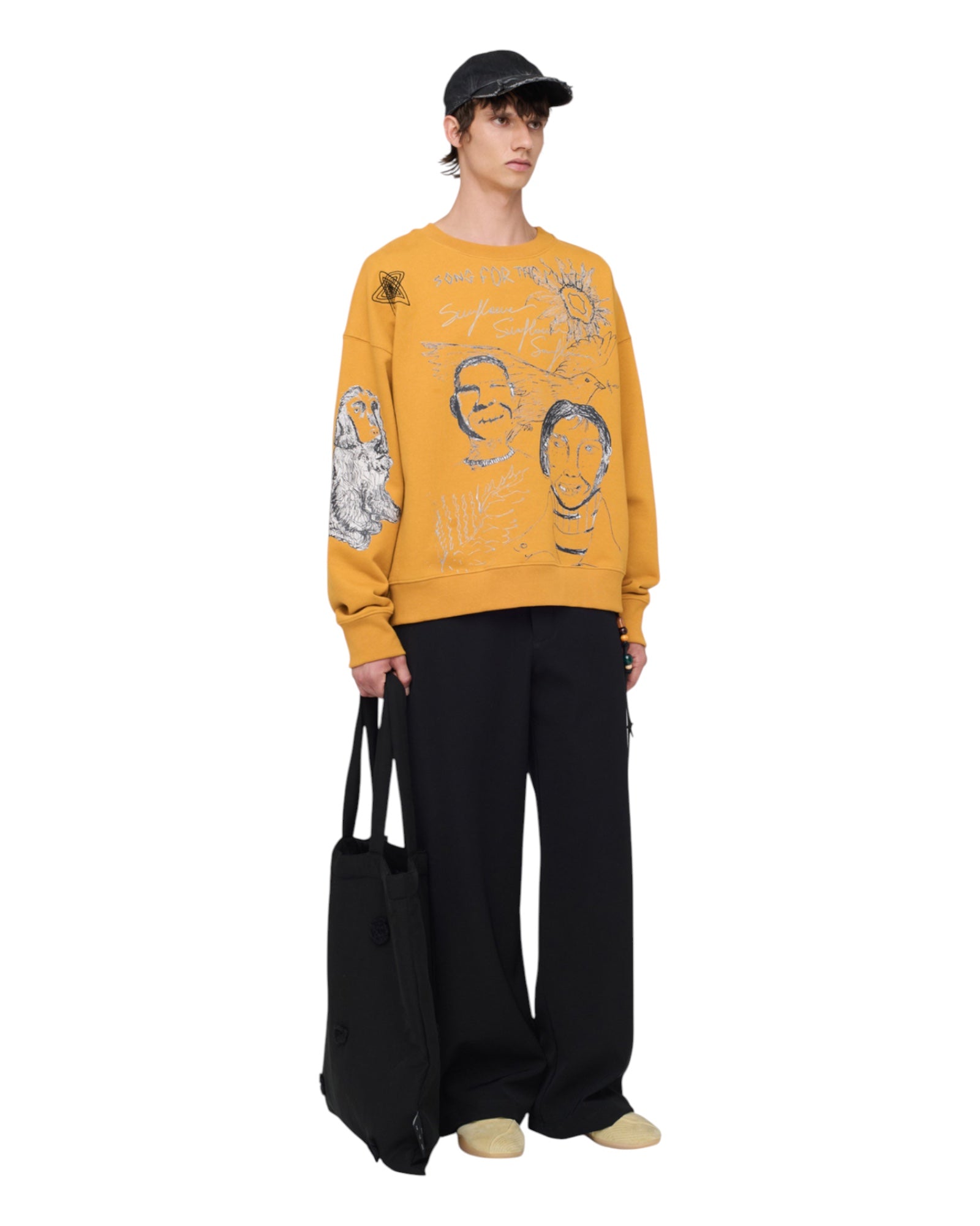 Song for the mute Sketchbook Relaxed Pullover Yellow